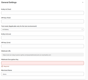 Shopify (PIPE): General Setting